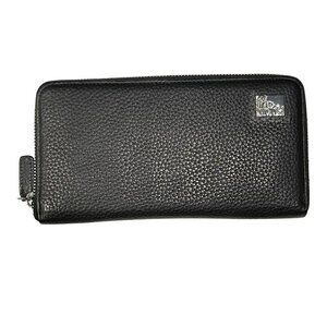 Versace Zip Around Black Leather Wallet Like New